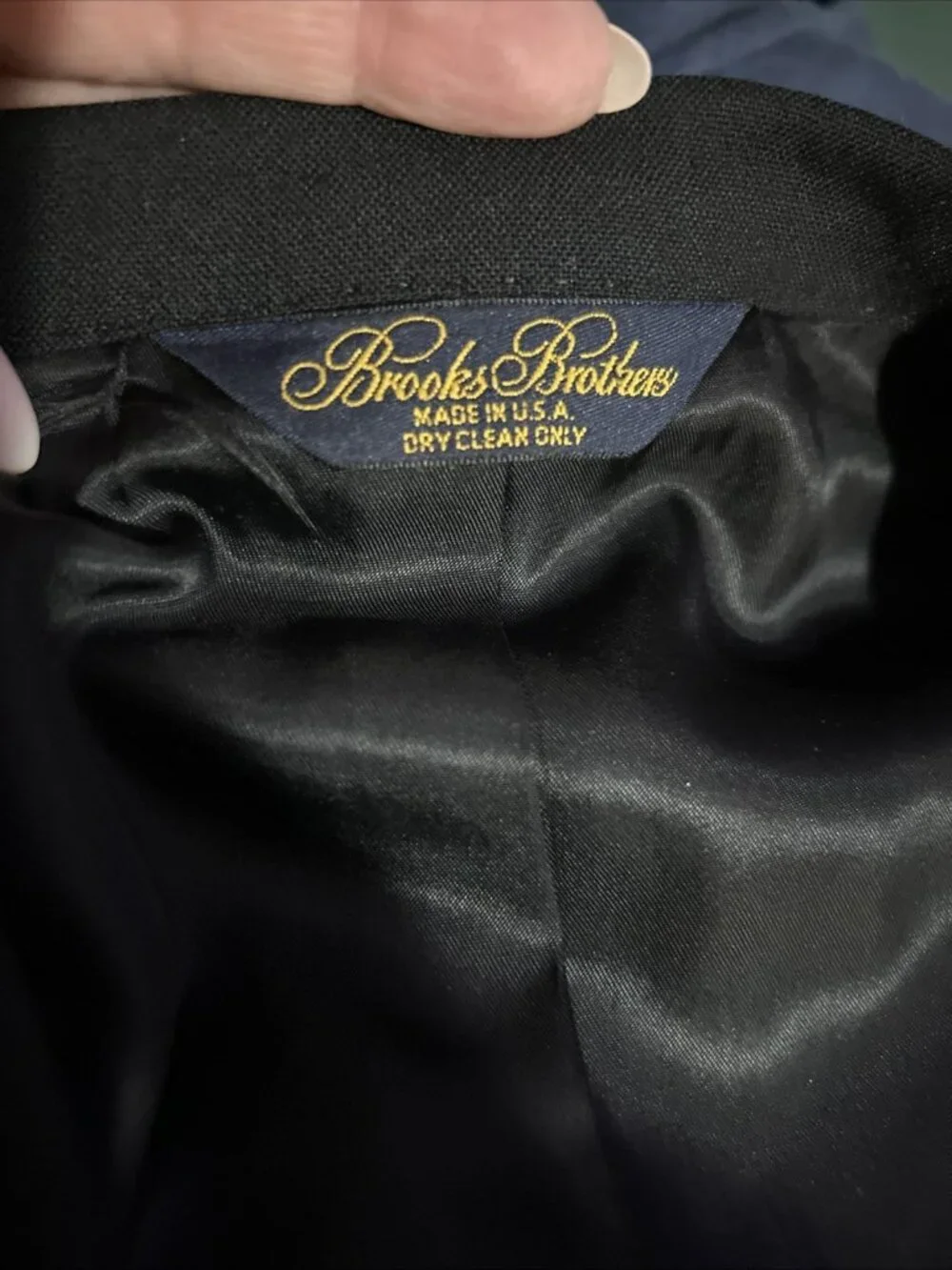 Brooks Brothers Tuxedo Jacket Mens 45R Brooksease Black One-Button Classic USA